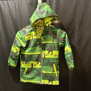 Western Chief Green and Yellow Dinosaur Raincoat
